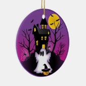 Spooky Halloween Ghost Keramisch Ornament (Rechts)