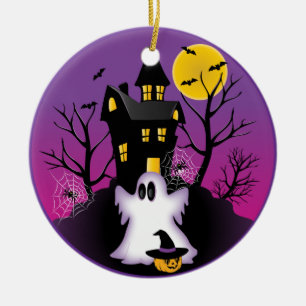 Spooky Halloween Ghost Keramisch Ornament