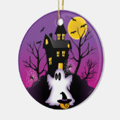 Spooky Halloween Ghost Keramisch Ornament (Links)
