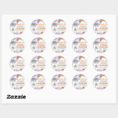 Spooky Halloween Ghost Leuk Verjaardagsfeest Ronde Sticker (Vel)