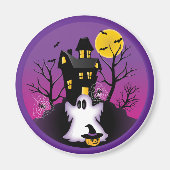 Spooky Halloween Ghost Magneet (Voorkant)