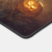 Spooky Halloween Ghost Met Pompoenen Halloween Bureaumat (Hoek)