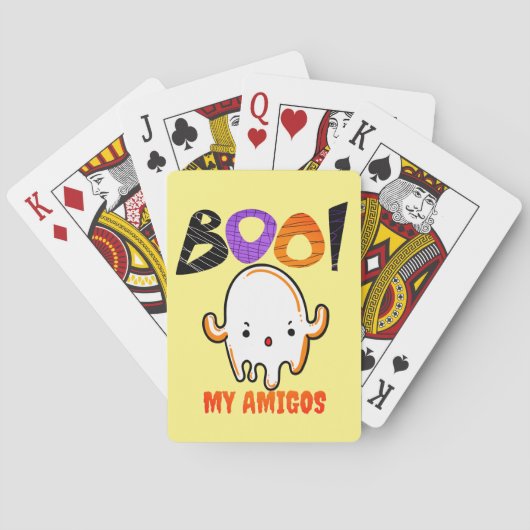 Spooky Halloween Ghost : Notitieboek Pokerkaarten (Achterkant)