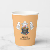 Spooky Halloween Ghost Papieren Bekers (Achterkant)