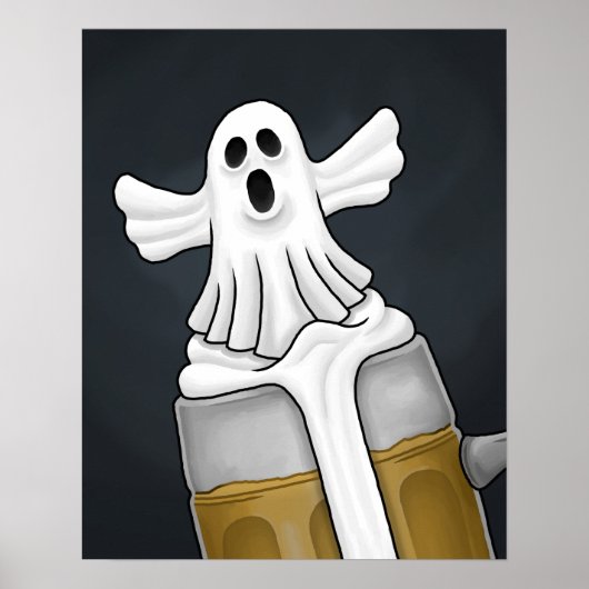 Spooky Halloween Ghost Poster (Voorkant)