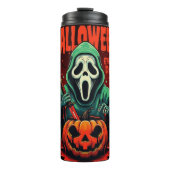 Spooky Halloween Ghost Pumpkin Thermal Mug Tumbler Thermosbeker (Voorkant)