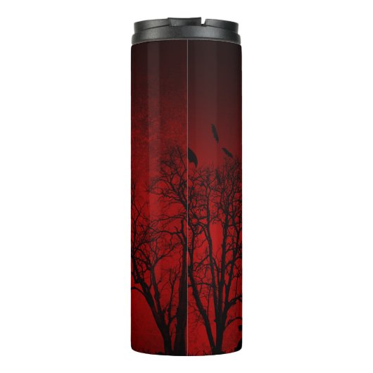 Spooky Halloween Ghost Pumpkin Thermal Mug Tumbler Thermosbeker (Achterkant)