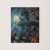 Spooky Halloween Ghost Pumpkins Full Moon Legpuzzel (Verticaal)