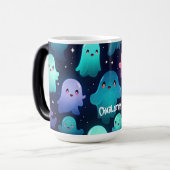 Spooky Halloween Ghost Schattige Custom Magische Mok (Voorkant links)