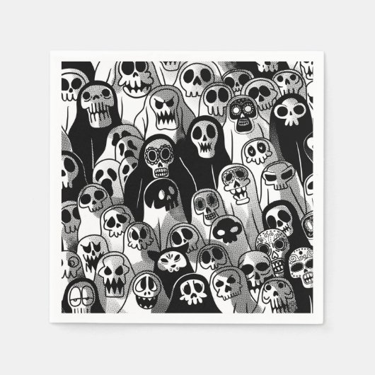 Spooky Halloween Ghost Servet (Voorkant)