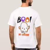 Spooky Halloween Ghost Sierkussen T-shirt (Achterkant)
