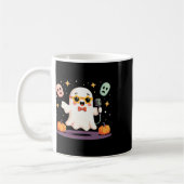 Spooky Halloween Ghost Singer Star met microfoon Koffiemok (Links)