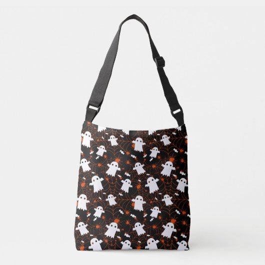 Spooky Halloween Ghost Spiders Snoep Crossbody Tas (Voorkant)