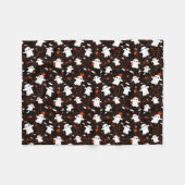 Spooky Halloween Ghost Spiders Snoep Fleece Deken (Voorkant (Horizontaal))