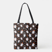 Spooky Halloween Ghost Spiders Snoep Tote Bag (Achterkant)
