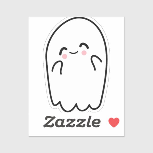 Spooky Halloween Ghost Sticker (Vel)