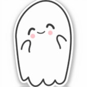 Spooky Halloween Ghost Sticker (Voorkant)