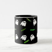 Spooky Halloween Ghost Two-Tone Coffee Mok (Center)