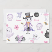 Spooky Halloween Ghost Verjaardagsfeest Foto Bedankkaart (Achterkant)