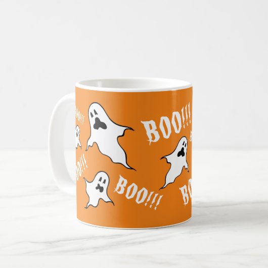 Spooky Halloween Ghosts Coffee Mok (Voorkant links)