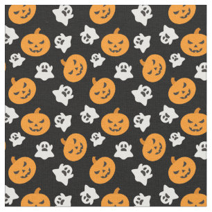 Spooky Halloween Ghosts en Jack O Lantern Stof