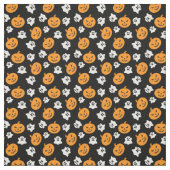 Spooky Halloween Ghosts en Jack O Lantern Stof (Swatch)