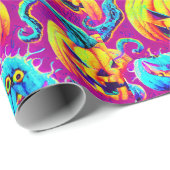 Spooky Halloween Ghosts en Pumpkin Wrapping Paper Cadeaupapier (Rol Hoek)