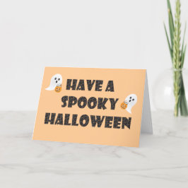 Spooky Halloween Ghosts Halloween Snoep Oranje Feestdagen Kaart