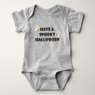 Spooky Halloween Ghosts Halloween Snoep Oranje Romper