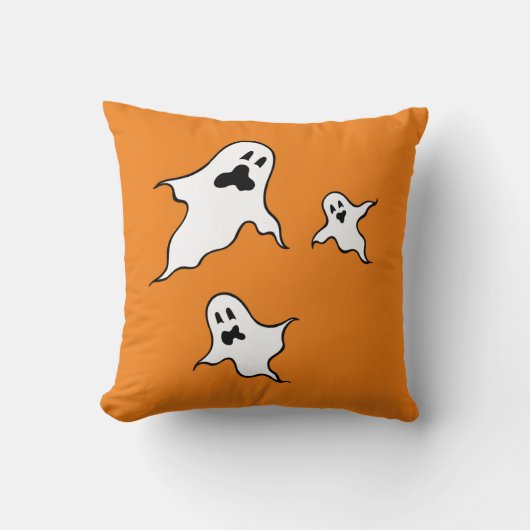 Spooky Halloween Ghosts Throw Cushion Kussen (Voorkant)
