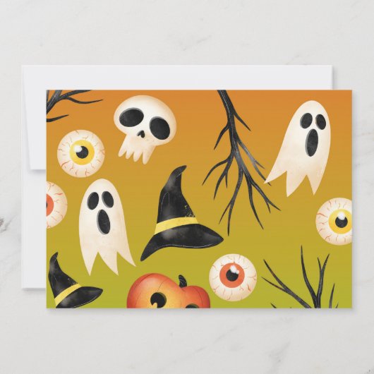 Spooky Halloween Ghosts Verjaardag Kinder Foto Kaart (Achterkant)