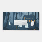 Spooky Halloween Ghosts Wandering in the Wood Bureaumat (Keyboard & Muis)