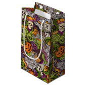 Spooky Halloween Gift Bag - Klein, glanzend Klein Cadeauzakje (Voorkant Gekanteld)