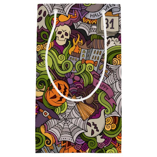 Spooky Halloween Gift Bag - Klein, glanzend Klein Cadeauzakje (Voorkant)