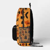 Spooky Halloween Gift Classic Zwart & Sinaasappel Bedrukte Rugzak (Rechts)