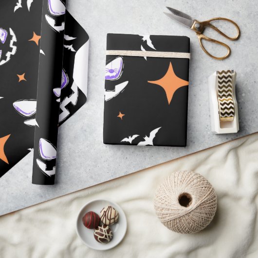 Spooky Halloween Gift Wrap |  heks en pompoen Cadeaupapier (Crafts)