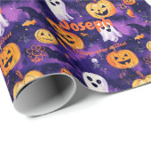Spooky Halloween Gift Wrap met gepersonaliseerde n Cadeaupapier (Rol Hoek)