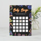 Spooky Halloween Glow Dark Bingo Spelletjes Kaart (Staand voorkant)