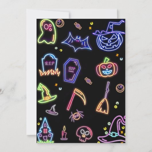 Spooky Halloween Glow Dark Bingo Spelletjes Kaart (Achterkant)