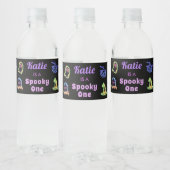 Spooky Halloween Glow Dark Verjaardag Waterfles Etiket (Flessen)