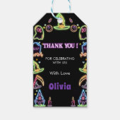 Spooky Halloween Glow Donker Verjaardagsfeestje Cadeaulabel (Voorkant)