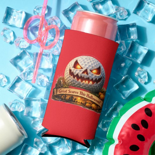 Spooky Halloween golf graphic teal cam cooler (Insitu Zomer)