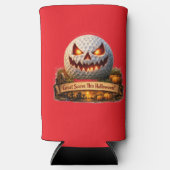 Spooky Halloween golf graphic teal cam cooler (Voorkant)