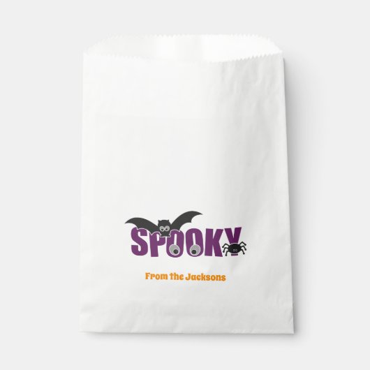 Spooky Halloween Goodie Bags met vleermuizen Bedankzakje (Voorkant)