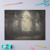 Spooky Halloween Gothic Arc met vleermuizen Decoup Tissuepapier (Craft)