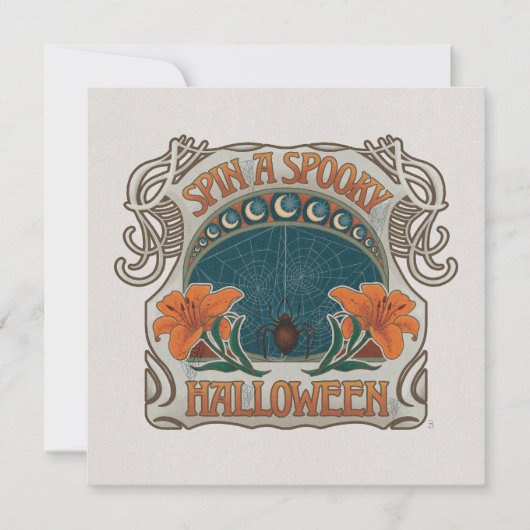 Spooky Halloween Gothic Style Uitnodiging (Voorkant)