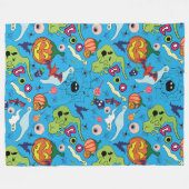 Spooky Halloween Graphic Collectie Fleece Deken (Voorkant (Horizontaal))
