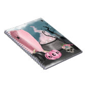 Spooky Halloween Grave Yard en Spider Webs Plann Notitieboek (Rechterzijde)