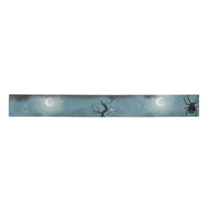 Spooky Halloween Grave Yard en Spider Webs Wrapp Satijnen Lint