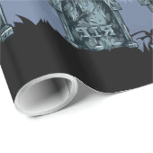 Spooky Halloween Graveyard met kippen in een wolli Cadeaupapier (Rol Hoek)